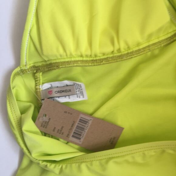 NWT Cremieux Tankini Halter Top in Vibrant Yellow Size S - Picture 3 of 4